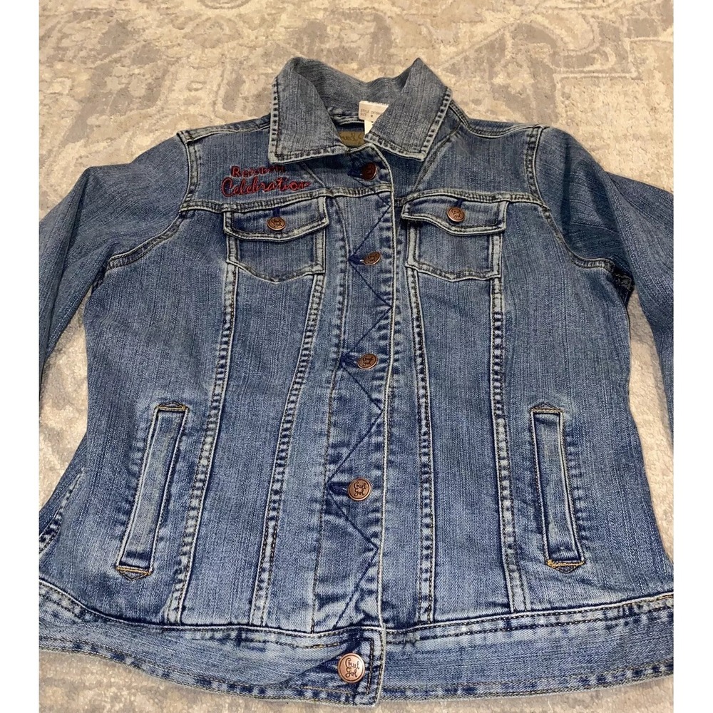 New Reichert Celebration Cruel Girl womens Jean jacket Sz medium - Picture 2 of 7